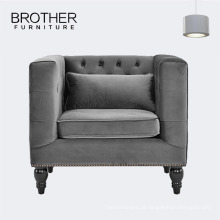 Estilo europeu mais recente projeto de luxo tecido único sofá sala de estar cadeira reclinável